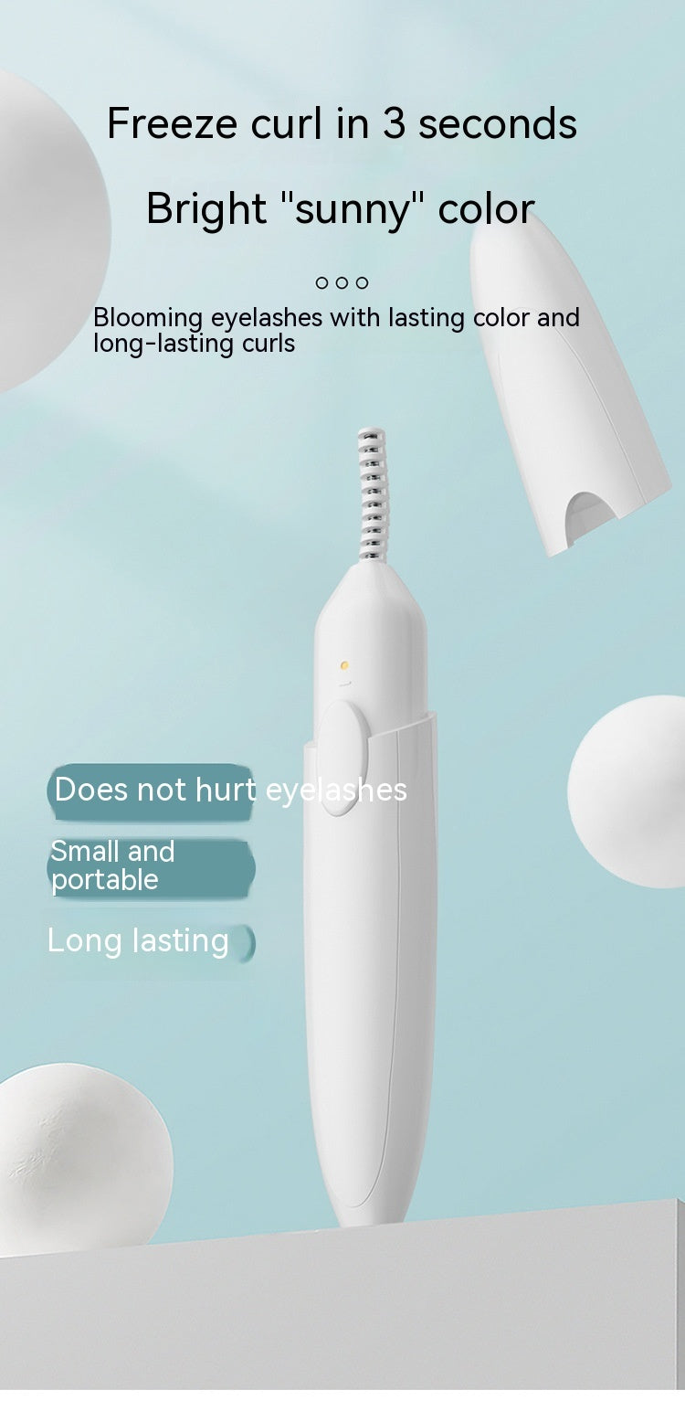 Electric Heating Bruch Head Eyelash Curler Long-lasting Curling Shaping Beauty Instrument