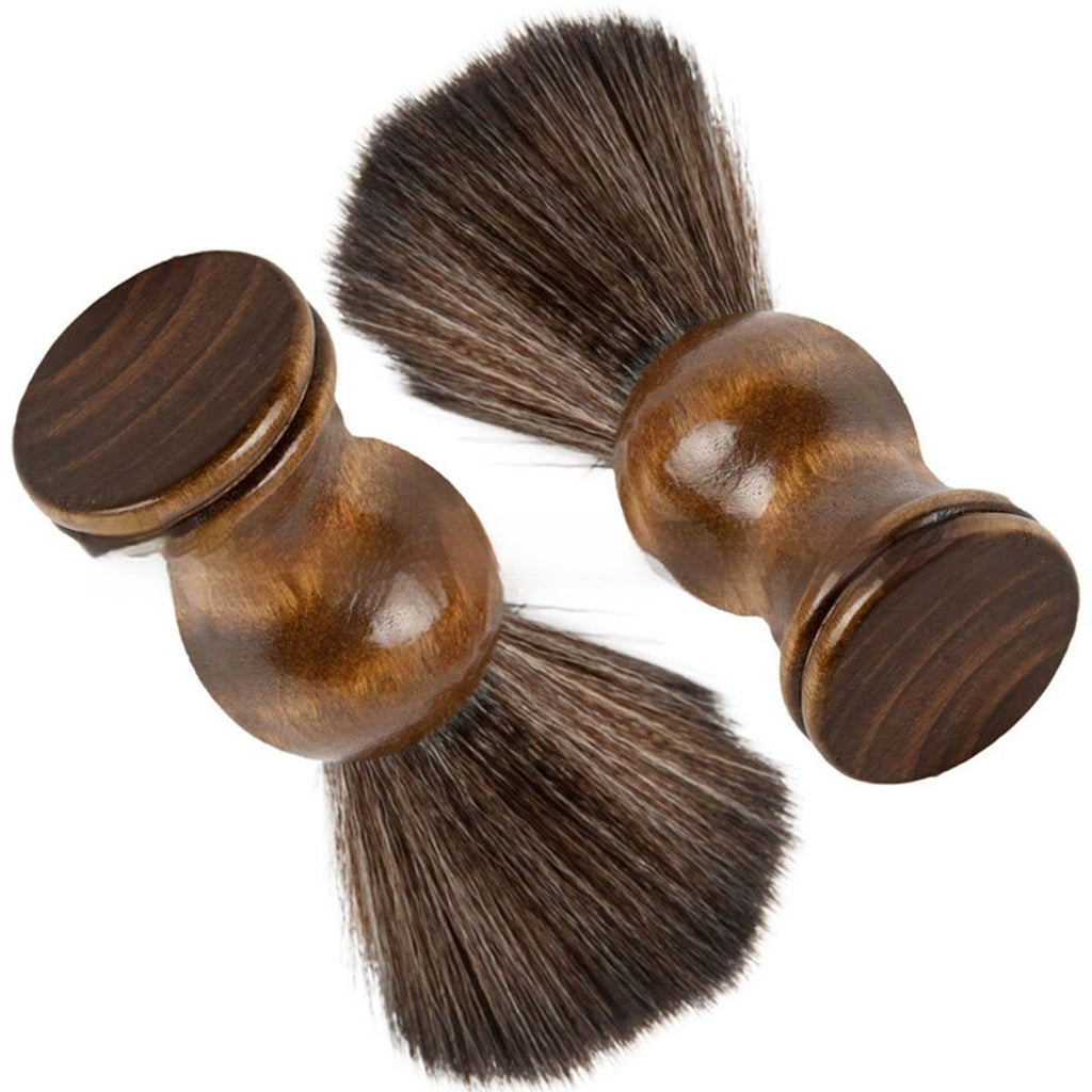 Men's Nylon Soft Hair Wooden Handle Barber Film Face Brush