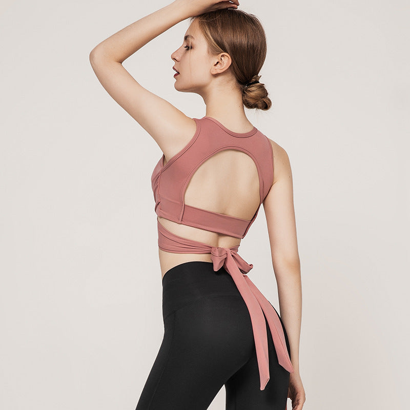 Sexy tight beauty back quick dry web celebrity yoga suit