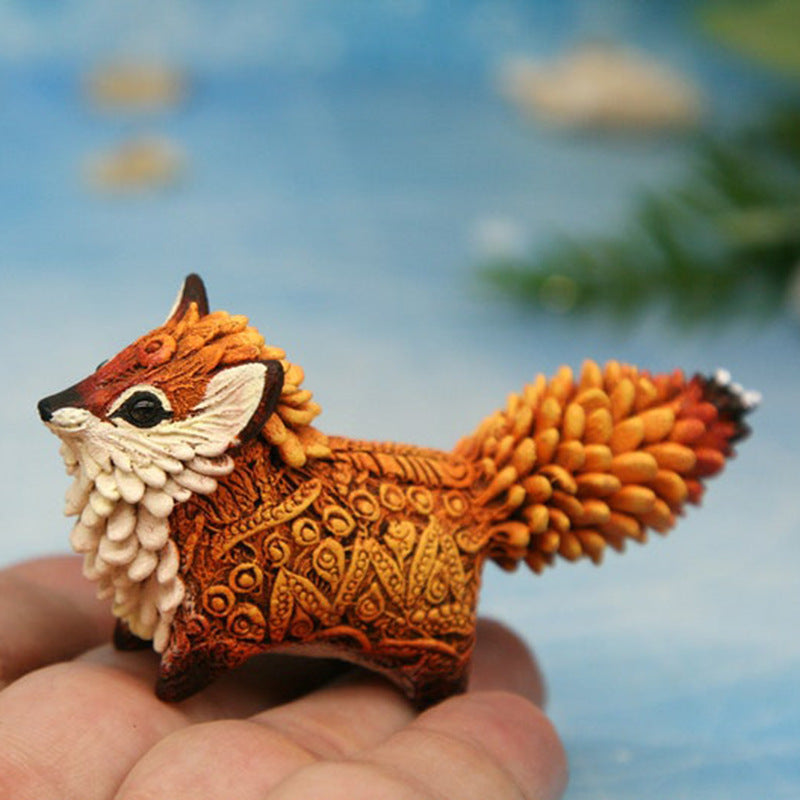 Fox Resin Artware Decorations Desktop Decoration