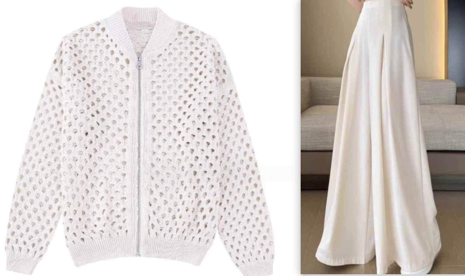 Women's Hollow Knit Pilot Jacket