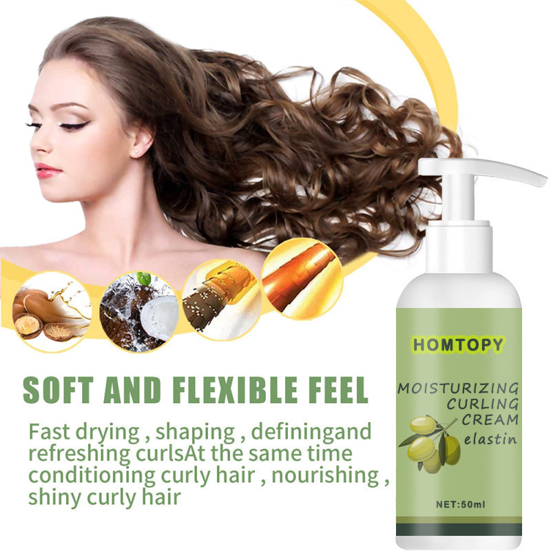 HOMTOPY Elastin Improve Frizzy Hair Natural Smart Curl