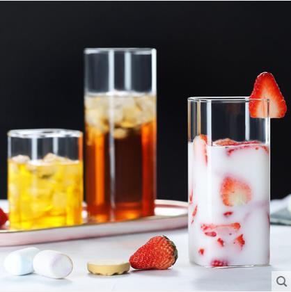 Household Heat-resistant Square Glass Tea Cup