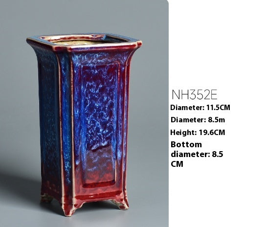 Household Green Plant Creative Jun Kiln Ceramic Flower Pot