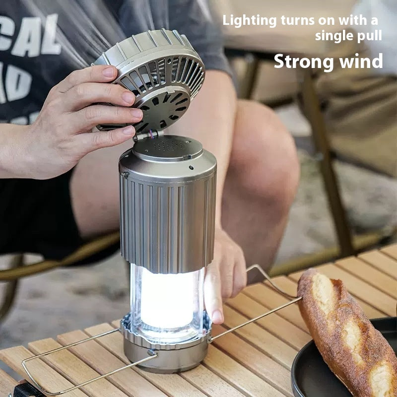 Solar Electric Fan Camping Lamp Portable