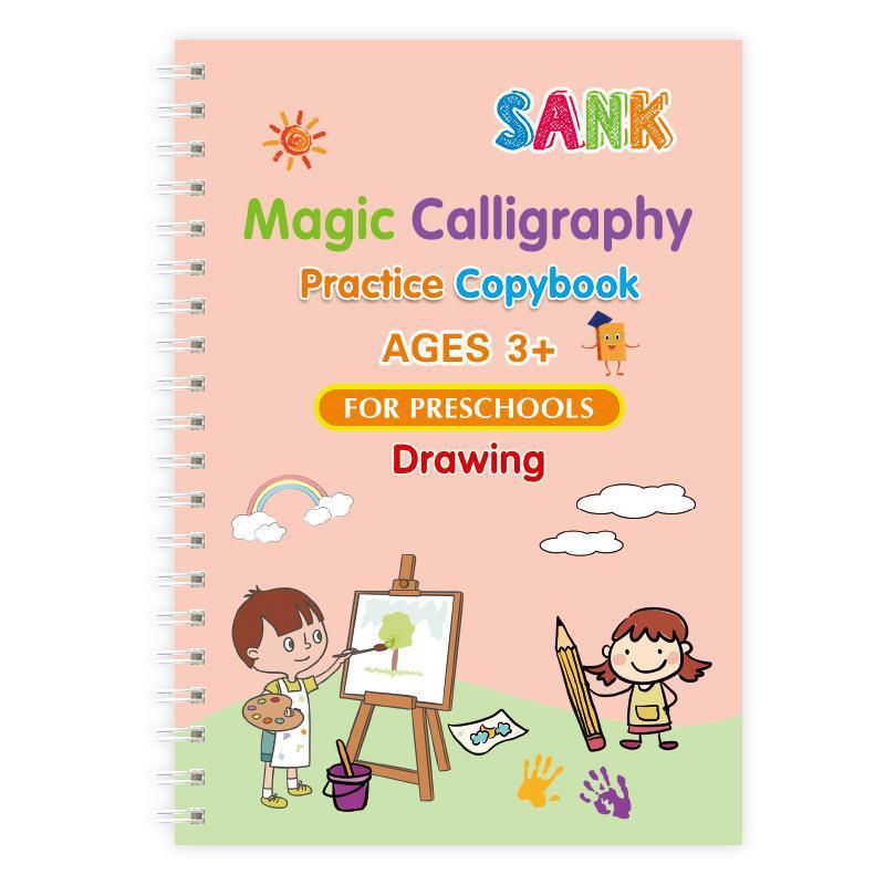English Version Children's Pen Control Training Groove Calligraphy Practice Board