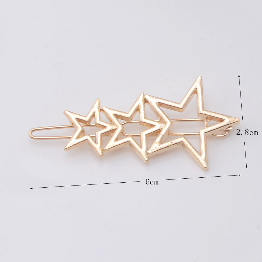 Cupid Heart-shaped Five-pointed Alloy Hair Accessories