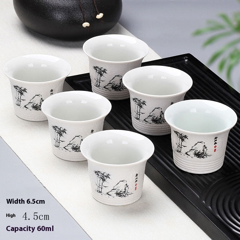 6 Pack Ceramic Tea Bowl Household Utensils