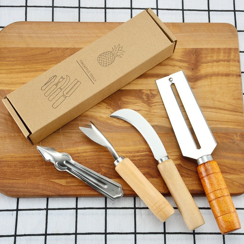 Pineapple Knife Suit Household Stainless Steel Four-piece Set