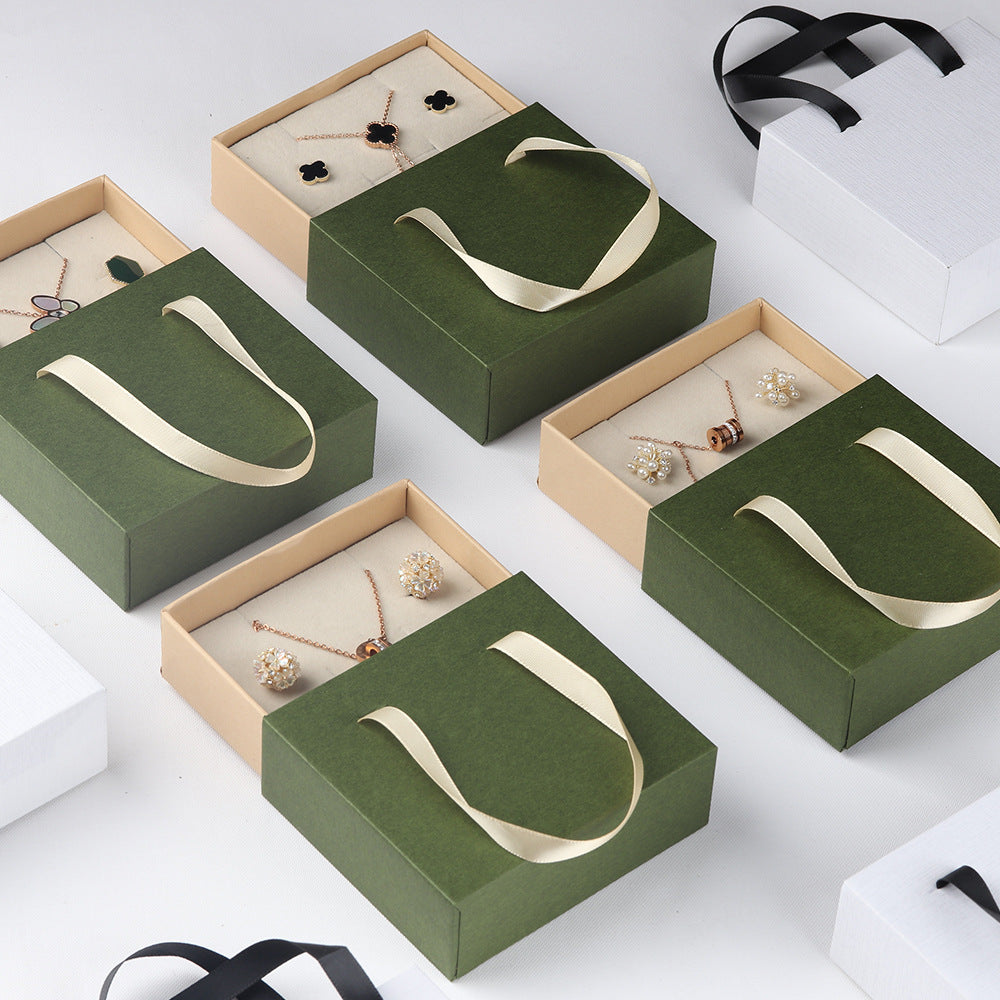 Jewelry Suit Packing Box Retro Style Portable Drawer