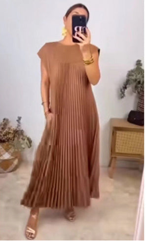 Women's Fashion Loose Solid Color Dress