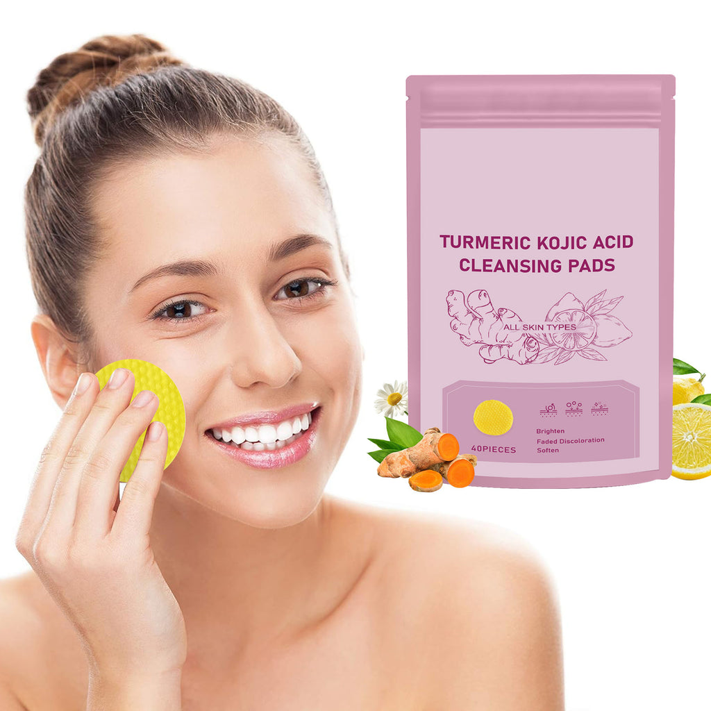 Kojic Acid Cleansing Pore Gentle Skin Care Turmeric Cleansing Pad