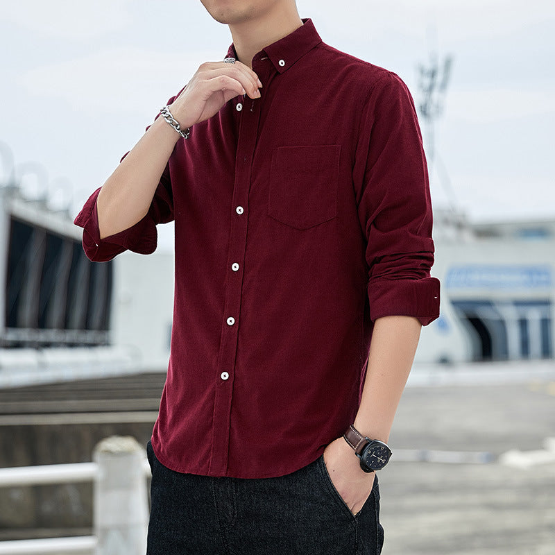 Corduroy Men's Long Sleeve Shirt