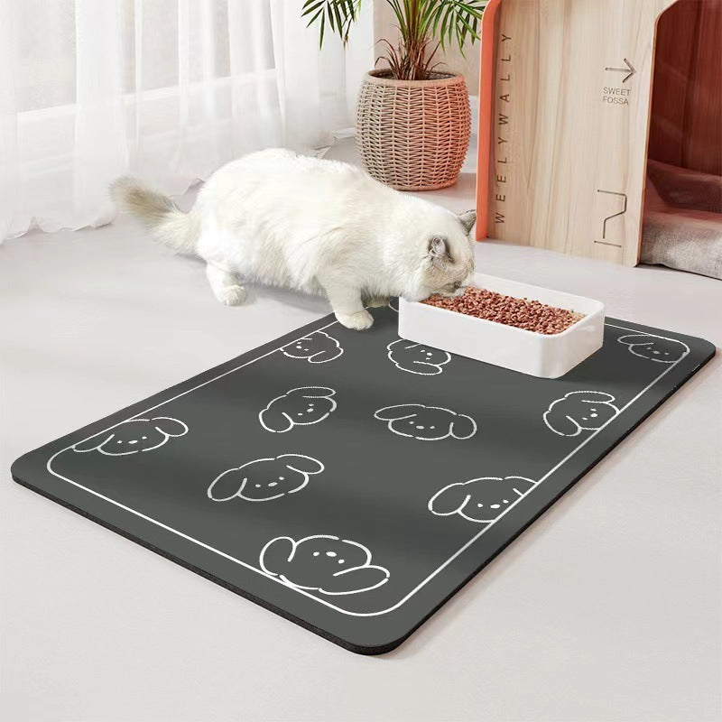 Pet Diatom Ooze Floor Mat Dogs And Cats Eating Mat Spill-proof Waterproof Quick-drying Placemat
