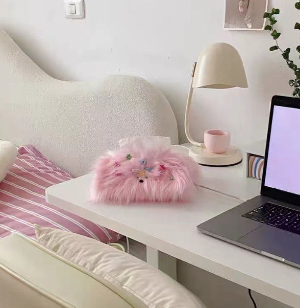 Dopamine Creative Cute Long Haired Dog Living Room Car Drawing Box