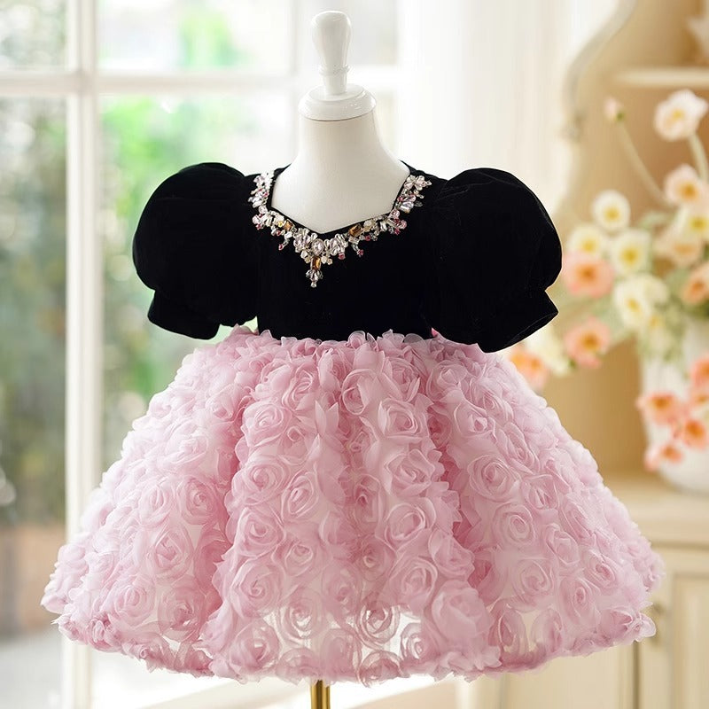 Girls French Sweet Umbrella Princess Dress Girls