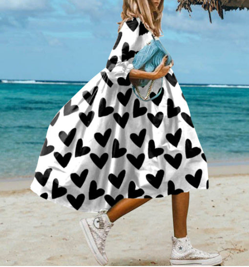 Fashion Printed Bohemian Dress Women