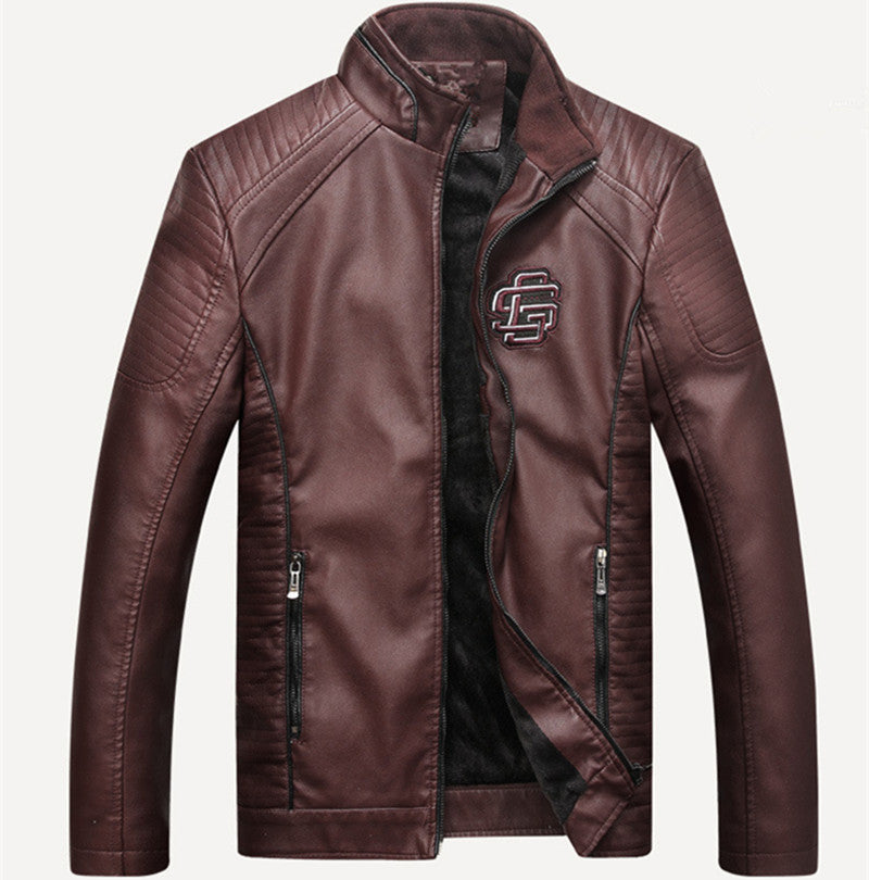 Casual non-iron processing leather clothing