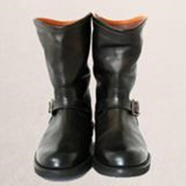 Simple Casual Pointed Wedge Heel Martin Boots