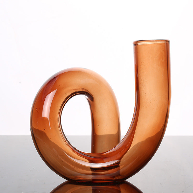 Irregular Creative Strange Shape Glass Vase Living Room Art Decoration
