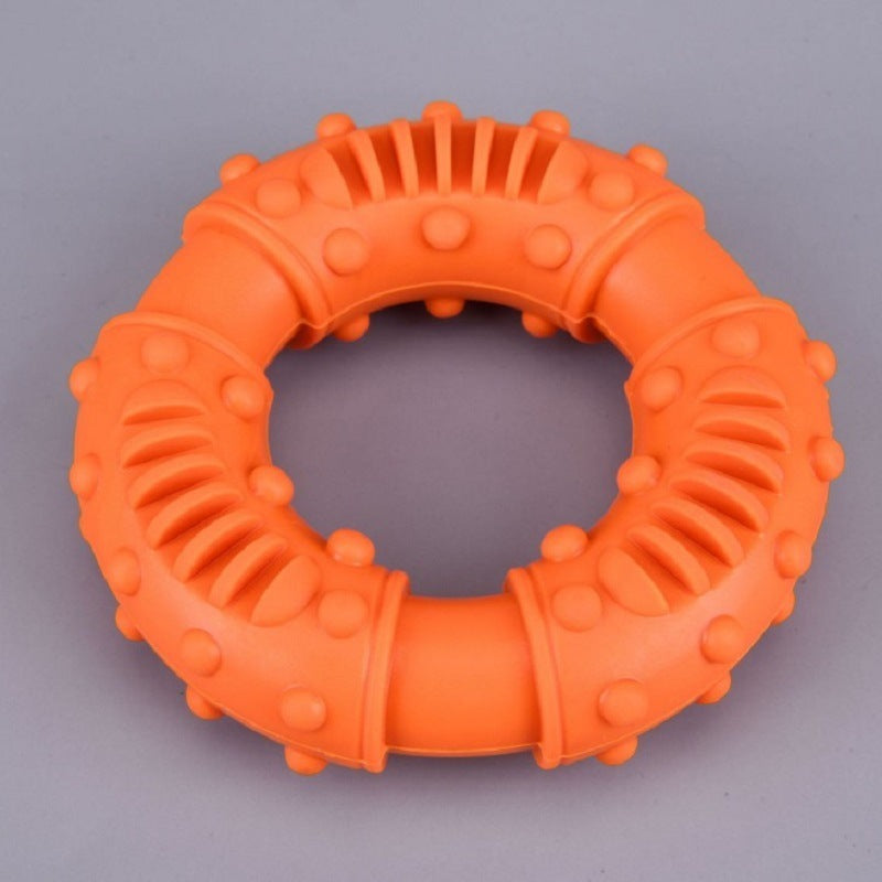 Pet Supplies Chewing Teeth Cleaning Teeth Rubber Interactive Circle Dog Toy Donut Donut Pet Toy