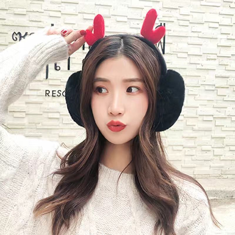 Internet Celebrity Antlers Earmuffs Earcaps Warm Women
