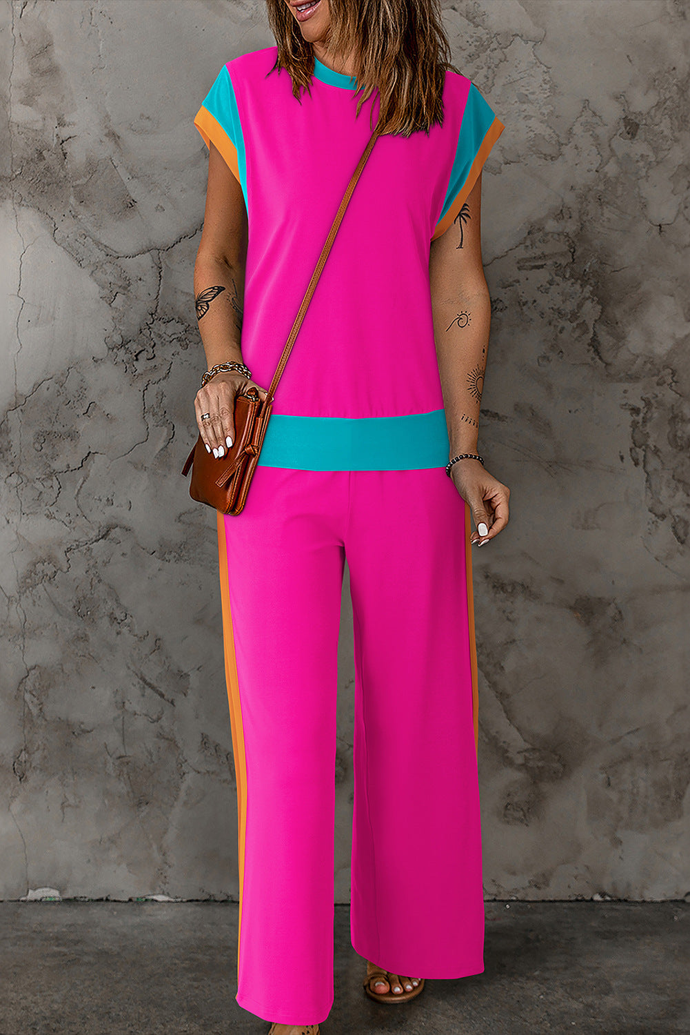 Color Matching Casual Suit Women's Thin Loose