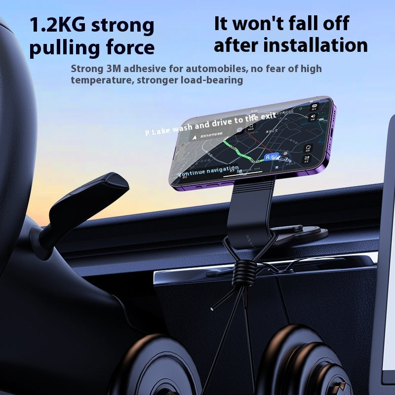 Large Screen Dashboard Bending Magnetic Suction Wireless Charger On-board Bracket