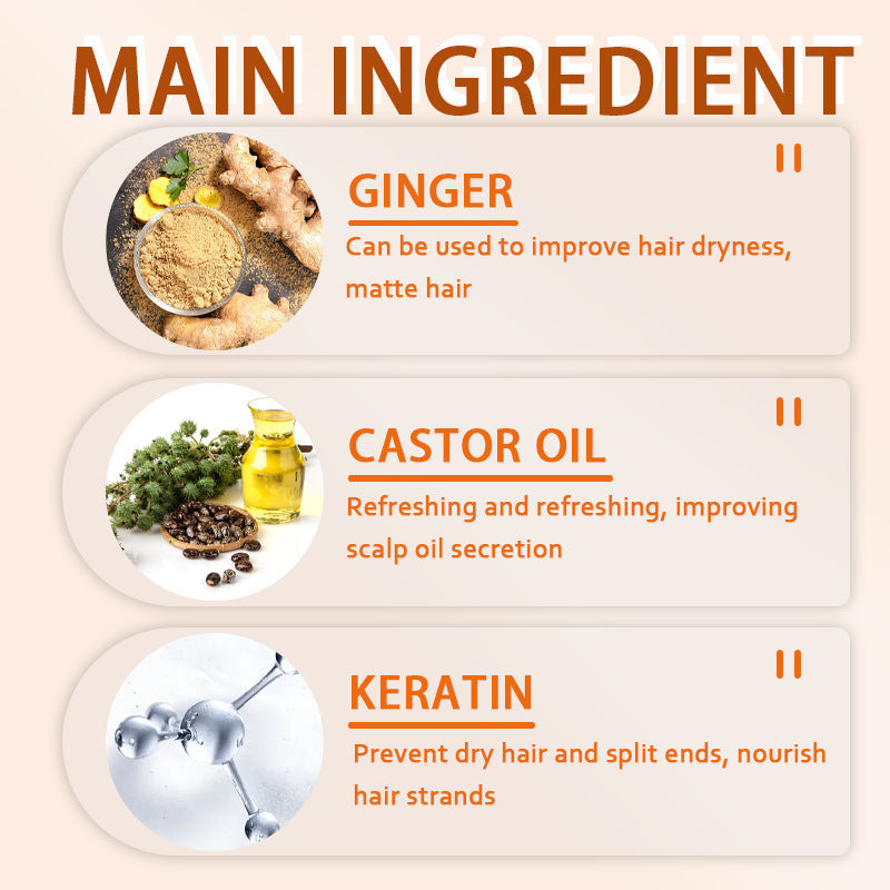English Ginger Shampoo Anti-itching Refreshing Oil Control Anti-dandruff And Hair Fixation