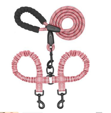 Polyester Pet Reflective One Drag Two Traction Rope