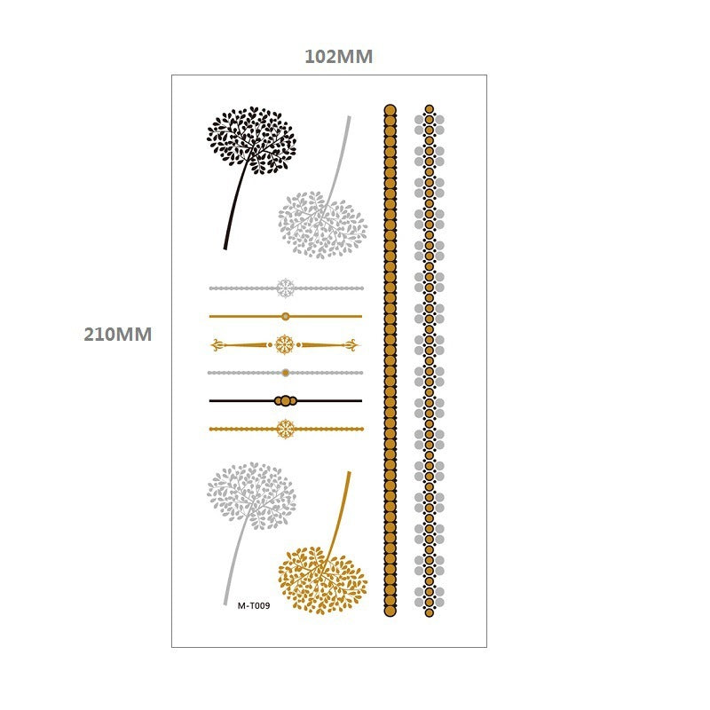 Gliding Tattoo Sticker Water Transfer Waterproof Tattoo Sticker