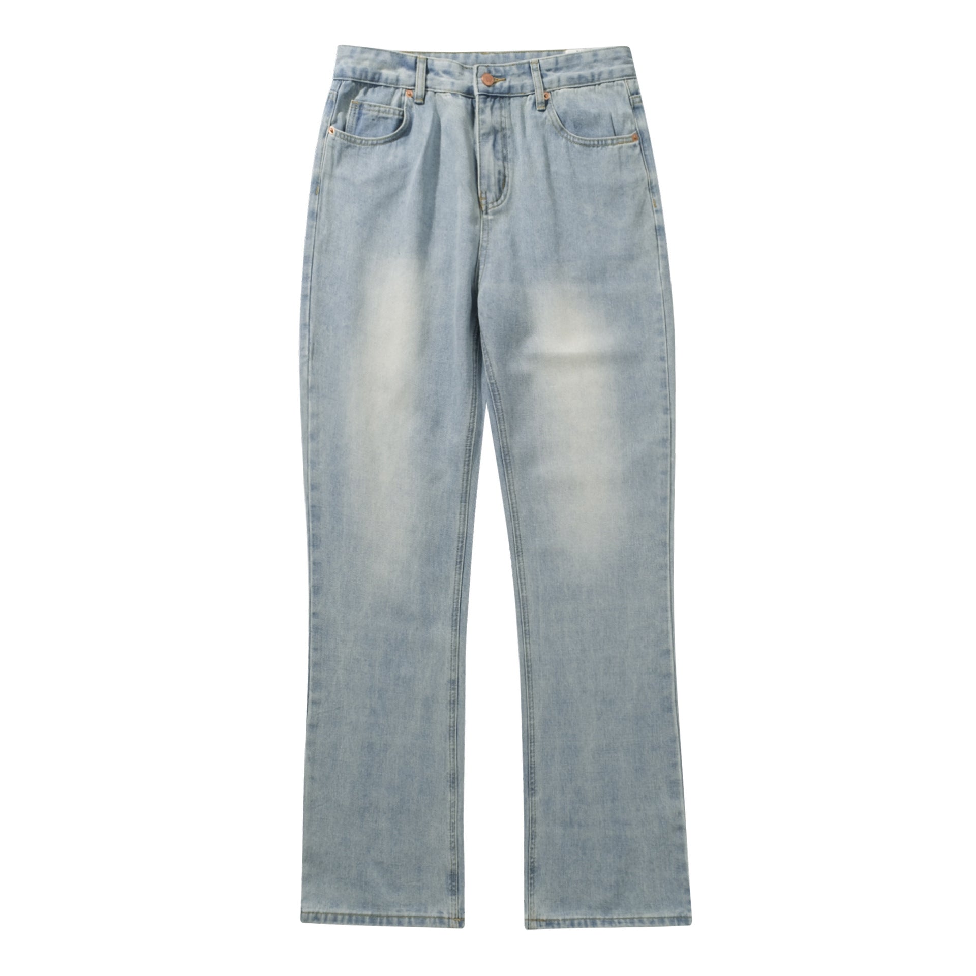 Ice Blue Jeans High Street Distressed Bootcut Trousers