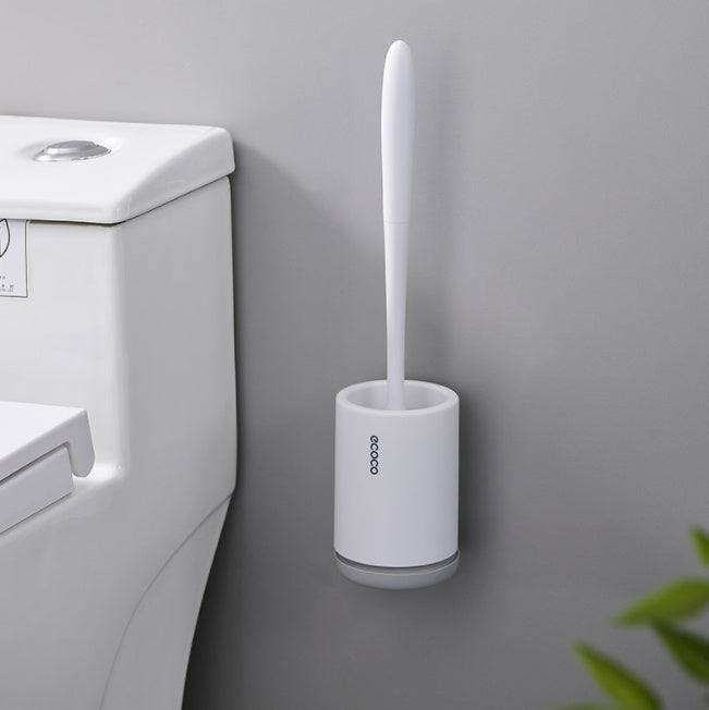 Toilet Brush No Dead Angle Household Toilet Silicone Rack Wall-mounted
