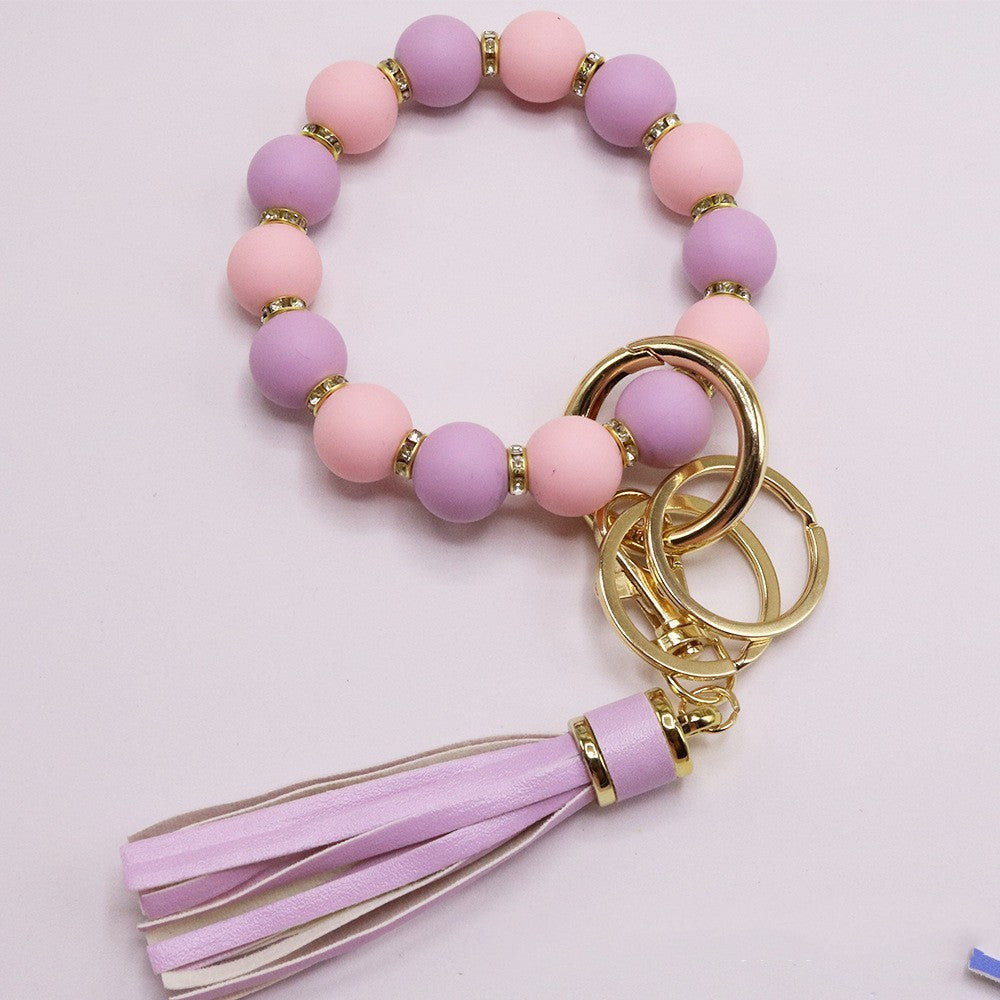 Silicone Beads Key Pendants Bracelet
