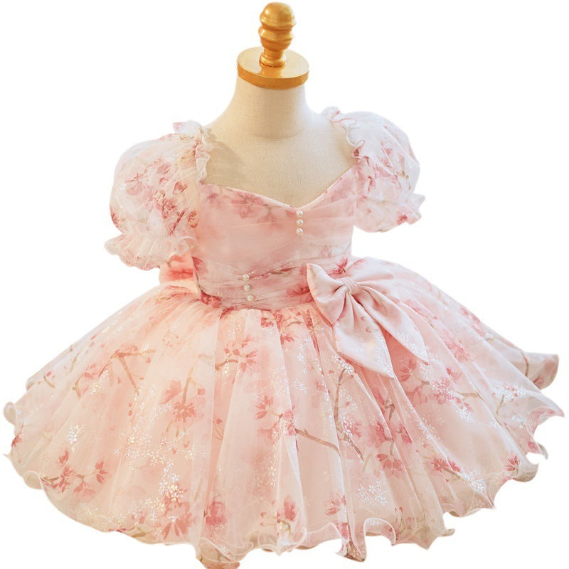 Bride Fellow Kids Wedding Birthday Party Sweet Evening Dress