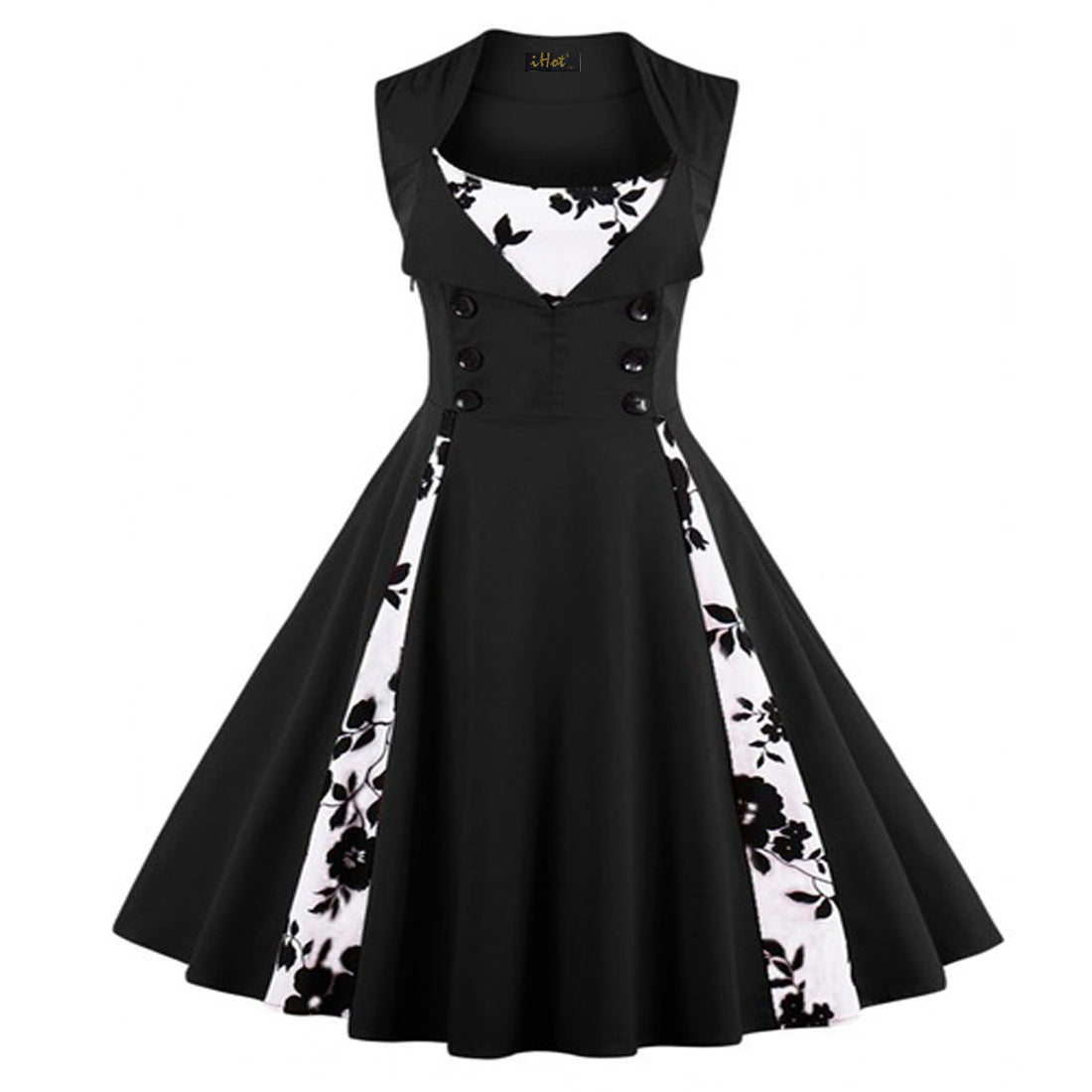 Women's Waist-tight Large Swing Hepburn Style Elegant Retro Dress
