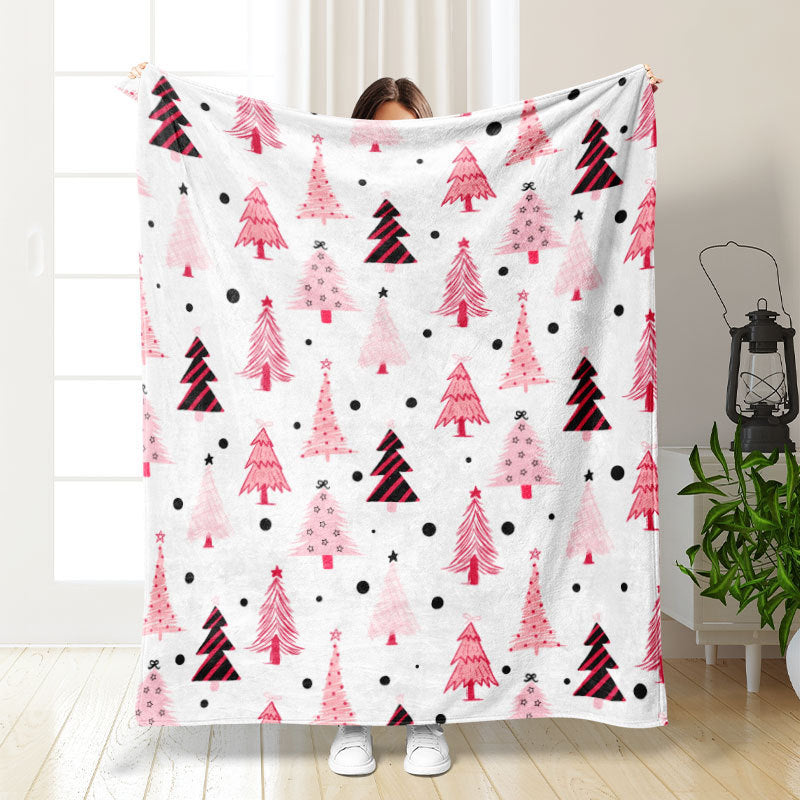 Christmas Thickening Print Flannel Blanket