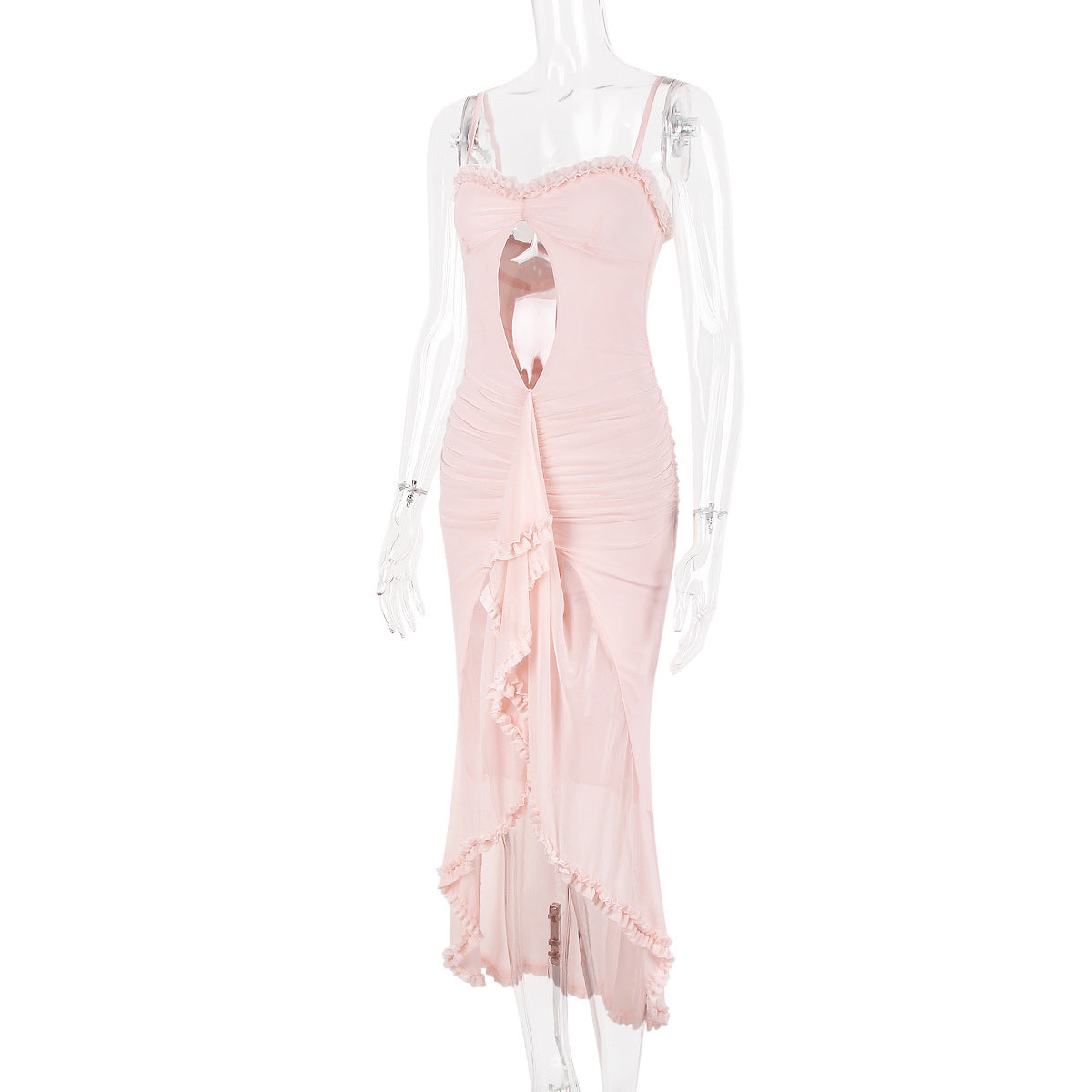 Spring Women's Mesh Hollow Navel-exposed Fishtail Skirt