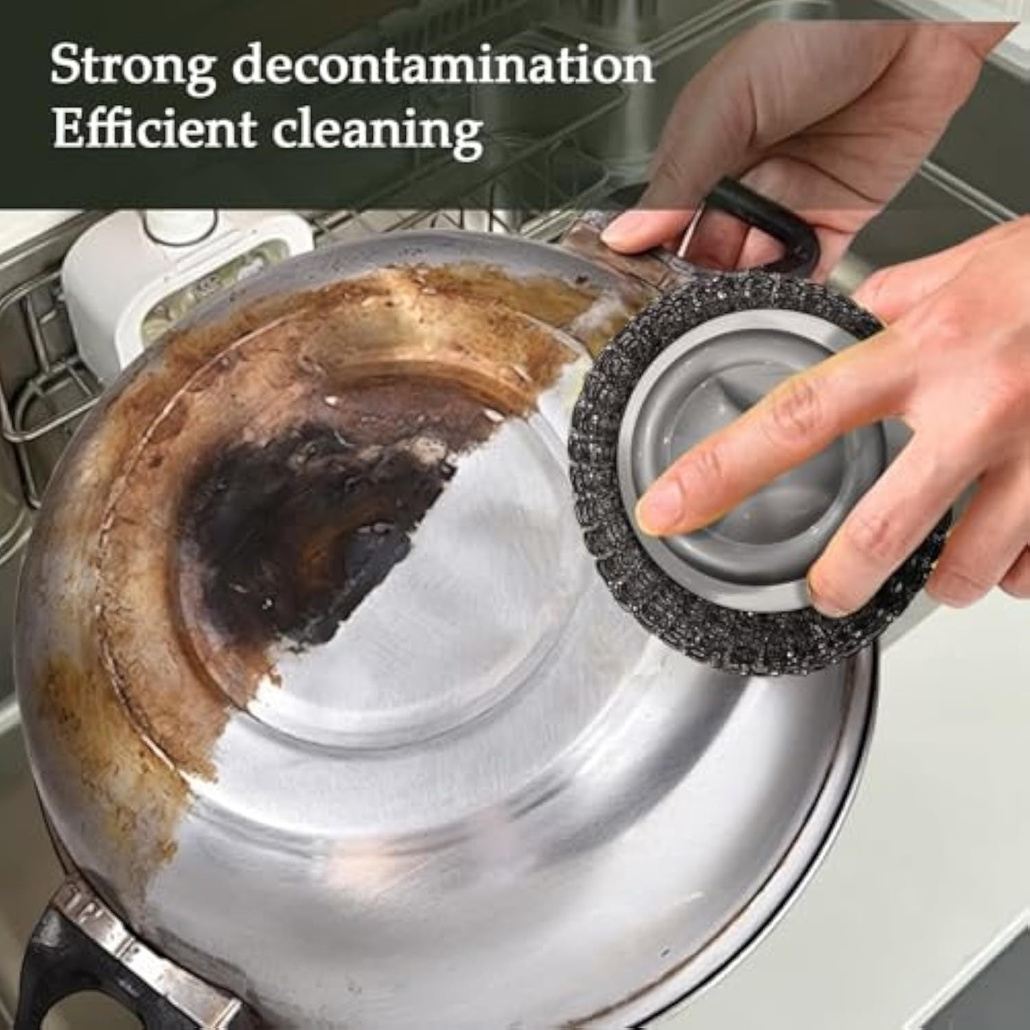 Stainless Steel Wool Scrubber, Scrubbing Scouring Pad, Steel Wool Scrubber For Kitchens, Bathroom And Kitchen Pots, Pans, Sink