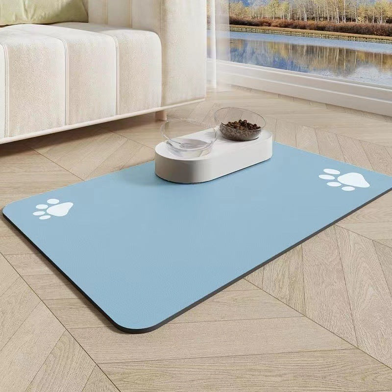 Pet Diatom Ooze Floor Mat Dogs And Cats Eating Mat Spill-proof Waterproof Quick-drying Placemat