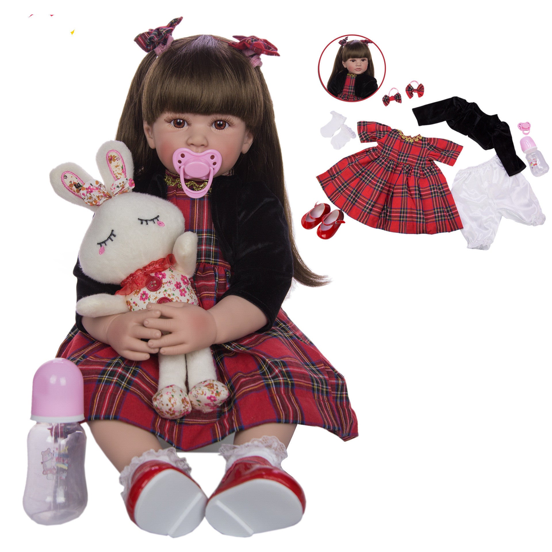 KEIUMI24-inch Reborn Doll Reborn Baby Cloth Body Simulation Baby