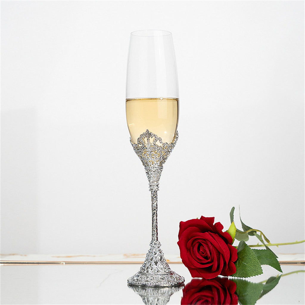 Retro Hollow High-end Champagne Home Goblet
