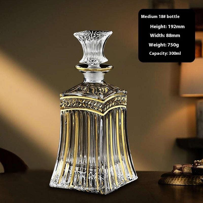 Hand-painted Gold Glass Wine Bottle Internet Celebrity Home High-end Wine