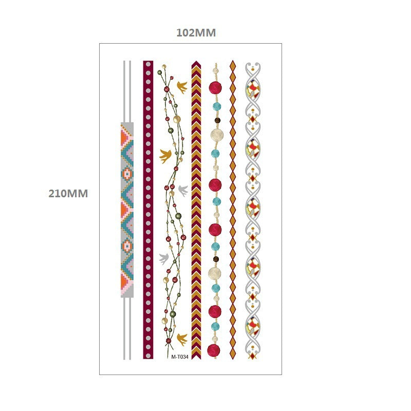 Gliding Tattoo Sticker Water Transfer Waterproof Tattoo Sticker