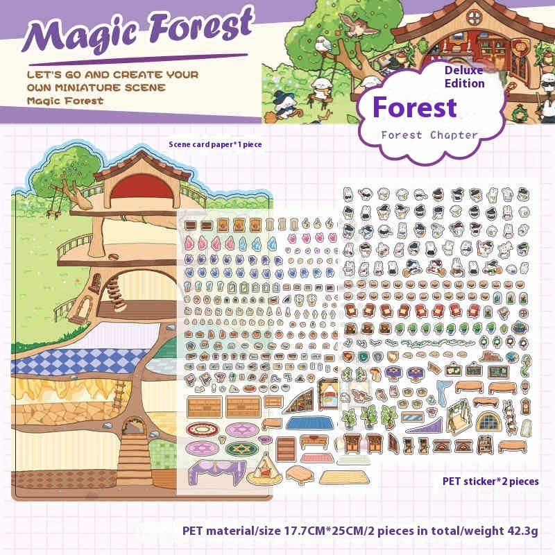 World 3D Miniature Landscape Sticker