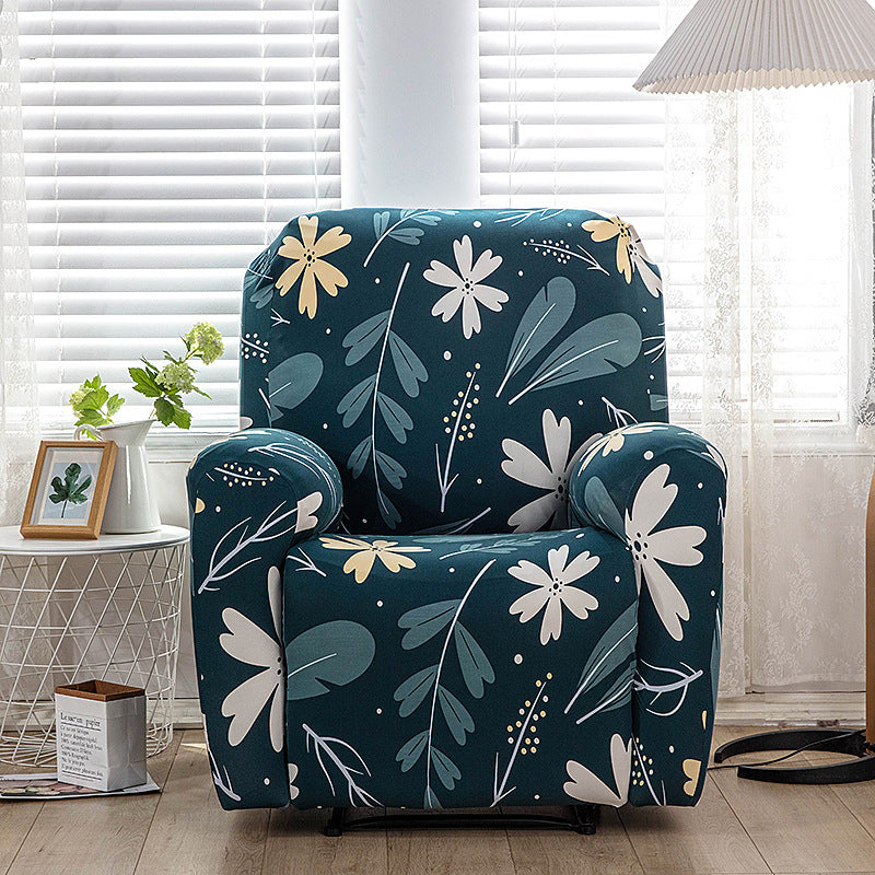 Stretch Printed Fabric All Inclusive Recliner Cover Single Seat