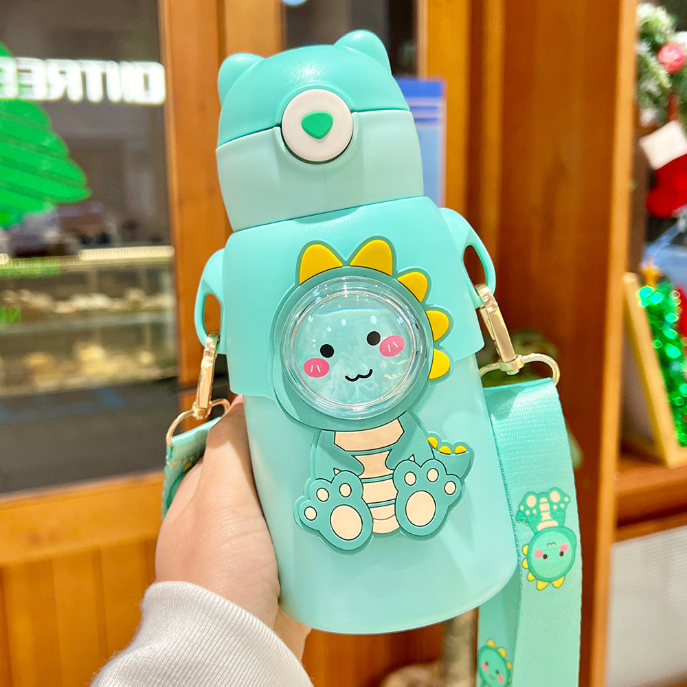 Children's Thermos Mug Stainless Steel Straw