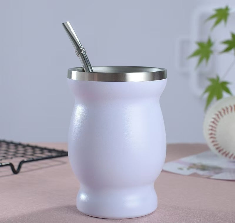 Stainless Steel Pear-shaped Tea Cup Insulation Double Layer