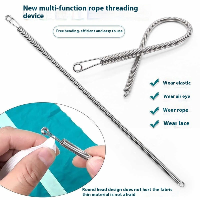 Bendable Spring Rope Threading Tool
