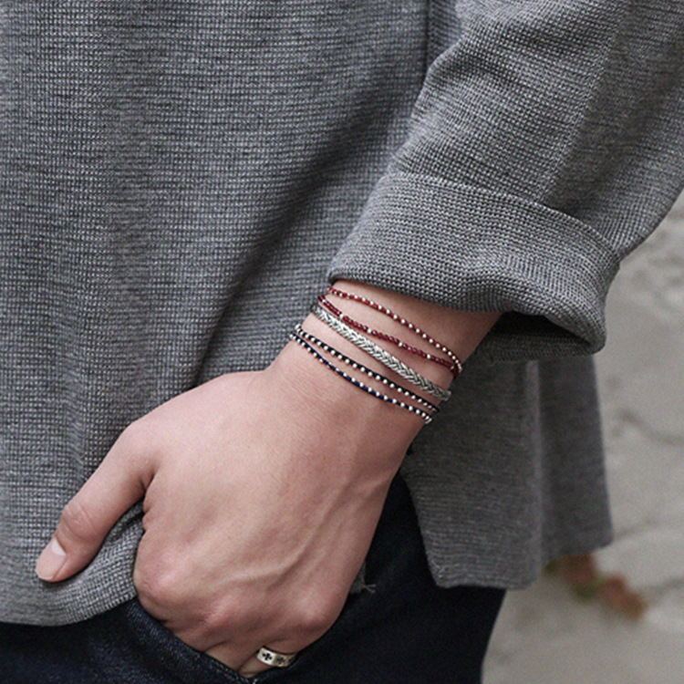 925 Sterling Silver Woven Pattern Adjustable Bracelet